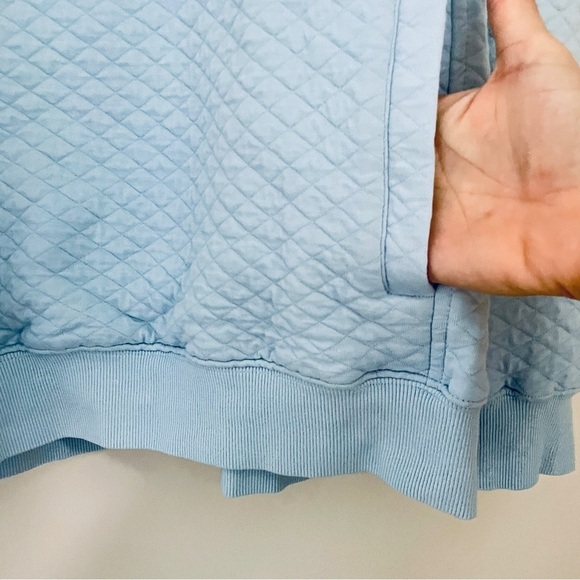 Lands’ End Quilted Baby Blue Pullover Large 42-44 - Picture 6 of 10